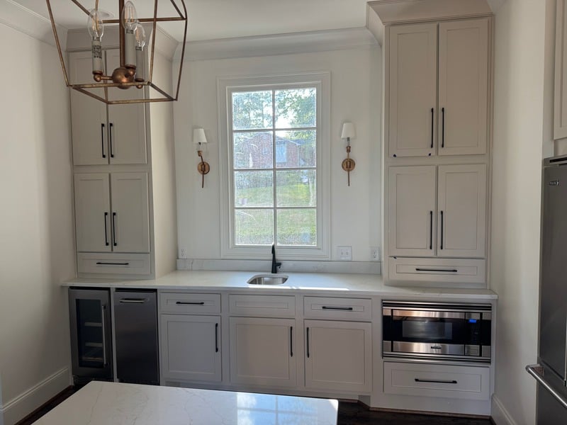 Detailed craftsmanship on custom cabinetry